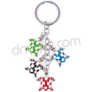 Metalic Pendant Turtle Keychain