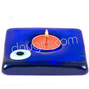 Glassy Evil Eye Candle Holder