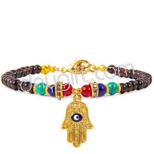 Hands Of Fatimah Colorful Beaded  Bracelet