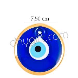 2 no Golden Gilded Turkish Evil Eye Bead