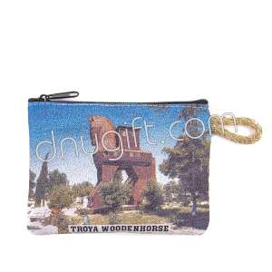 Troya Wooden Horse Woven Wallet