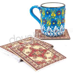 Turkish Miniature Carpet Woven Tea Coaster