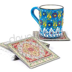 Turkish Miniature Carpet Woven Tea Coaster