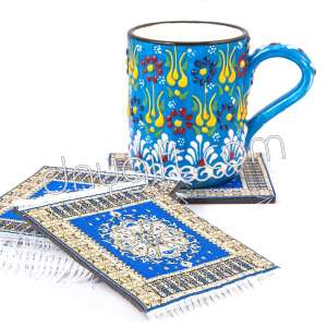 Turkish Miniature Carpet Woven Tea Coaster