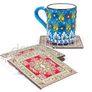 Turkish Miniature Carpet Woven Tea Coaster