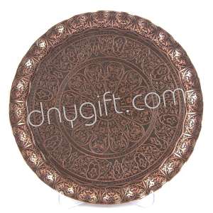 Turkish Copper Coffee Serving Tray For 6 Person
