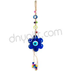 Daiy Shape Turkish Evil Eye Wall Hanging With Thick Rope-Big Size