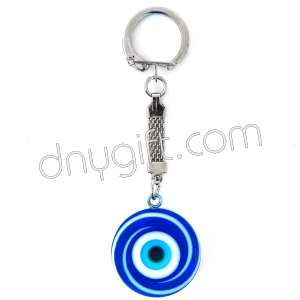 Handmade Turkish Banded Evil Eye Amulet Keychain