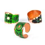 Turkish Patterned Copper Ring In Green