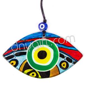 Eye Shaped Turkish Glass Evil Eye Ornament