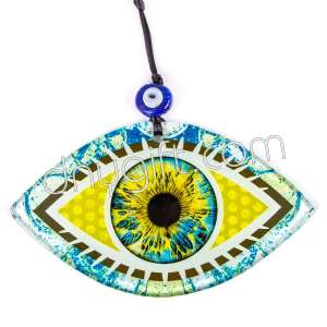 Eye Shaped Turkish Glass Evil Eye Ornament