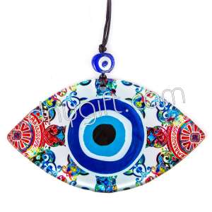 Eye Shaped Turkish Glass Evil Eye Ornament