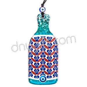 Bottle Shape Turkish Glass Evil Eye Ornament