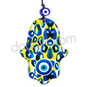 The Hand Of Fatimah Glass Evil Eyes Ornament