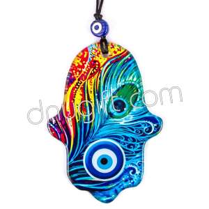 The Hand Of Fatimah Glass Evil Eyes Ornament