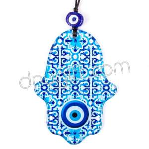 The Hand Of Fatimah Glass Evil Eyes Ornament