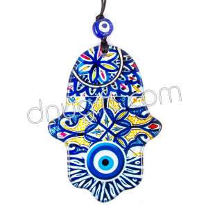 The Hand Of Fatimah Glass Evil Eyes Ornament