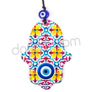 The Hand Of Fatimah Glass Evil Eyes Ornament