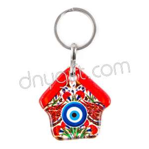 Turkish Glass Home Keychain