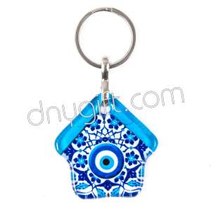 Turkish Glass Home Keychain