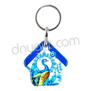 Turkish Glass Home Keychain