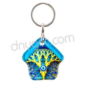 Turkish Glass Home Keychain