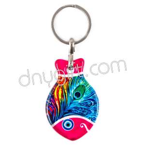 Turkish Glass Fish Keychain