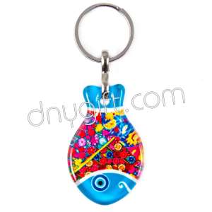 Turkish Glass Fish Keychain