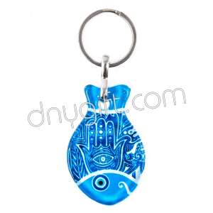 Turkish Glass Fish Keychain