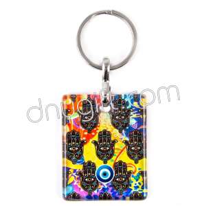 Turkish Glass Rectangle Keychain