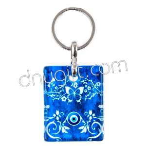 Turkish Glass Rectangle Keychain