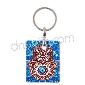 Turkish Glass Rectangle Keychain