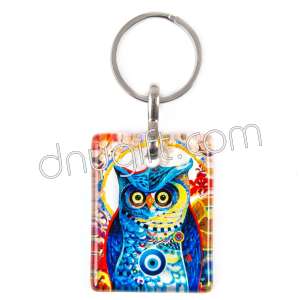 Turkish Glass Rectangle Keychain