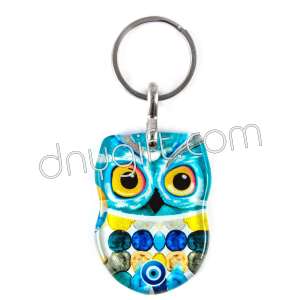 Turkish Glass Owl Keychain