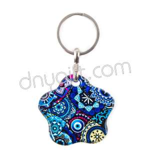 Turkish Glass Flower Keychain