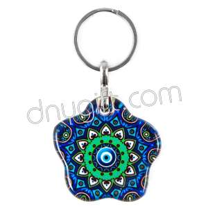 Turkish Glass Flower Keychain