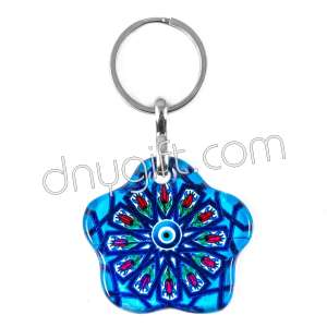 Turkish Glass Flower Keychain