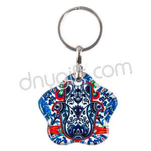 Turkish Glass Flower Keychain