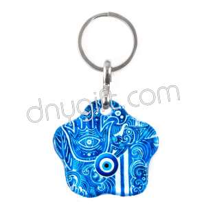 Turkish Glass Flower Keychain