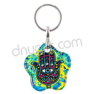 Turkish Glass Flower Keychain