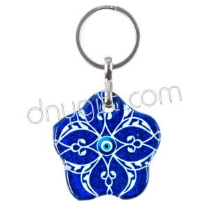 Turkish Glass Flower Keychain