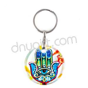 Turkish Glass Oval Keychain