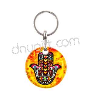 Turkish Glass Oval Keychain