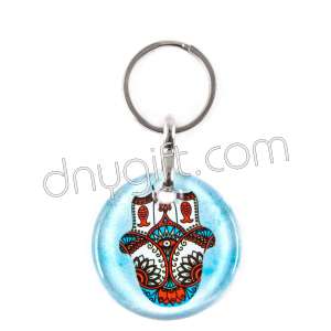 Turkish Glass Oval Keychain