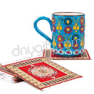 Woven Turkih Carpet Patterned Coaster