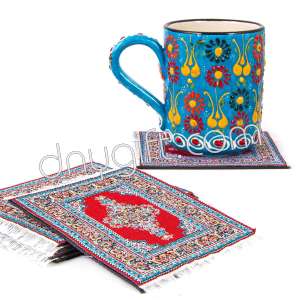 Woven Turkih Carpet Patterned Coaster