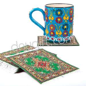 Woven Turkih Carpet Patterned Coaster