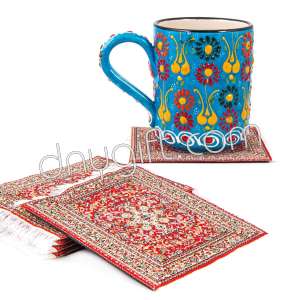 Woven Turkih Carpet Patterned Coaster