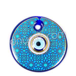 Double Evil Eye Turkish Tile Patterned No 4