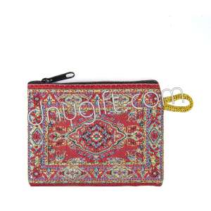 Kilim Desenli Mini Dokuma Cüzdan 071